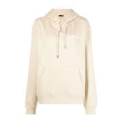 Logo Hoodie in Licht Beige Katoen Jacquemus , Beige , Heren