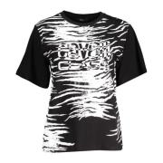 Elegant Logo T-Shirt Cavalli Class , Black , Dames