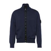 Blauwe Sweater met Velcro Patch La Martina , Blue , Heren