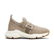 Gebreide Chain-Link Sneakers Beige Tod's , Beige , Dames