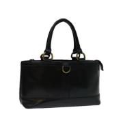 Pre-owned Leather handbags Burberry Vintage , Black , Dames