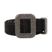 Zwart Kristal Mesh Riem Benedetta Bruzziches , Black , Dames