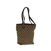 Pre-owned Canvas gucci-bags Gucci Vintage , Beige , Dames