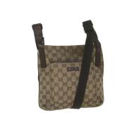 Pre-owned Canvas gucci-bags Gucci Vintage , Beige , Dames