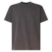 Stenen Katoenen T-shirt met Ronde Hals Autry , Gray , Heren