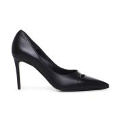 Zwarte Leren Hak Pumps Italië Marc Ellis , Black , Dames