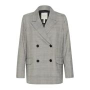 Klassieke Blazer Grijs Ruit Part Two , Gray , Dames