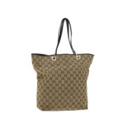 Pre-owned Canvas gucci-bags Gucci Vintage , Beige , Dames