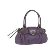 Pre-owned Leather handbags Salvatore Ferragamo Pre-owned , Purple , Da...