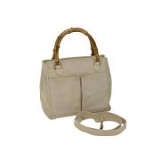 Pre-owned Suede handbags Gucci Vintage , Beige , Dames