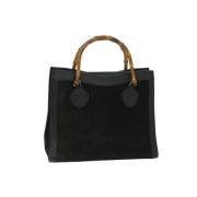 Pre-owned Suede handbags Gucci Vintage , Black , Dames