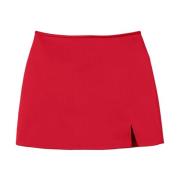 Rode Satijnen Bias Gesneden Rok Marc Jacobs , Red , Dames