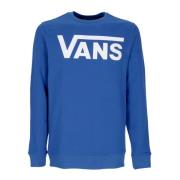 Klassieke Crewneck Sweatshirt True Blue/Wit Vans , Blue , Heren