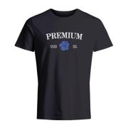 Bloemen Label Print T-shirt Jack & Jones , Blue , Heren