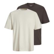 Heren T-shirt Pak Lang-Line Fit Jack & Jones , Multicolor , Heren