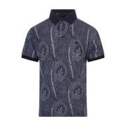 Blauwe Paisley Print Polo Shirt Etro , Blue , Heren