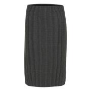 Donkergrijze Pinstripe Rok Part Two , Gray , Dames