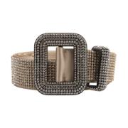 Gouden Kristal Mesh Riem Benedetta Bruzziches , Yellow , Dames