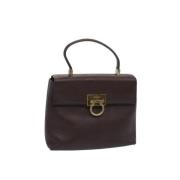 Pre-owned Leather handbags Salvatore Ferragamo Pre-owned , Brown , Dam...