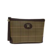 Pre-owned Canvas clutches Burberry Vintage , Beige , Dames