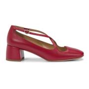 Rode Patent Leren Kruisband Hakken A. Bocca , Red , Dames