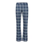 Key Largo Check Straight-Leg Broek Part Two , Blue , Dames