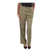 Satin straight pants - Green Guess , Green , Dames