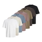 Heren T-shirt Pakket Long-Line Fit Jack & Jones , Multicolor , Heren