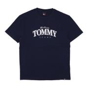 Varsity Luxe Tee Dark Night Navy Tommy Hilfiger , Blue , Heren