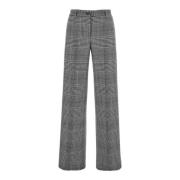 Prince of Wales Grijze Broek Dolce & Gabbana , Gray , Dames