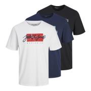 Heren T-shirt 3-pack Jack & Jones , Multicolor , Heren