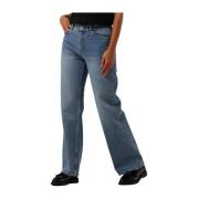 Relaxed Straight Jeans Moss Copenhagen , Blue , Dames