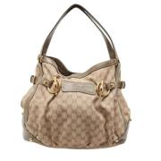 Pre-owned Canvas handbags Gucci Vintage , Gray , Dames