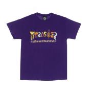 Paarse Logo Tee Korte Mouw Thrasher , Purple , Unisex