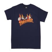 Neckface Navy Heren T-shirt Thrasher , Blue , Unisex