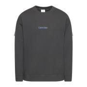 Basis Sweatshirt - Grijs Ronde Hals Lange Mouw Calvin Klein , Gray , H...