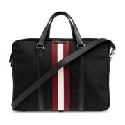 Aktetas met logo Bally , Black , Heren