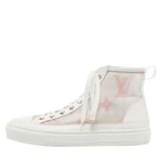 Pre-owned Leather sneakers Louis Vuitton Vintage , White , Dames