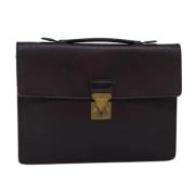 Pre-owned Leather briefcases Louis Vuitton Vintage , Brown , Dames