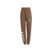 Logo Print Katoenen Broek Sportieve Stijl Pharmacy Industry , Brown , ...