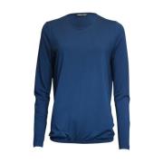 Blouson O-Neck Top Lange Mouw Roberto sarto , Blue , Dames