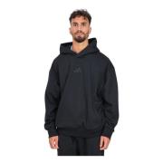 Zwarte hoodie trui sportieve stijl Adidas , Black , Heren