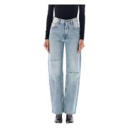 Lichtblauwe Distressed Slim Denim Jeans MM6 Maison Margiela , Blue , D...