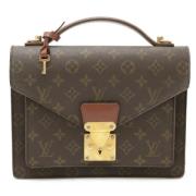 Pre-owned Canvas handbags Louis Vuitton Vintage , Brown , Dames