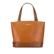 Pre-owned Leather totes Burberry Vintage , Brown , Dames