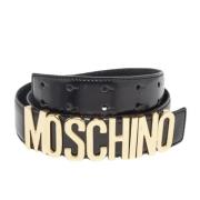 Pre-owned Leather belts Moschino Pre-Owned , Black , Dames