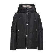 Zwarte Polyamide Jas met Afneembare Capuchon Aquascutum , Black , Here...