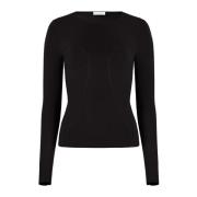 Zwarte aansluitende longsleeve top Nina Ricci , Black , Dames