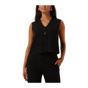 Elegante Zwarte Gilet Moss Copenhagen , Black , Dames