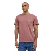 Relaxed Pocket T-shirt Lee , Pink , Heren